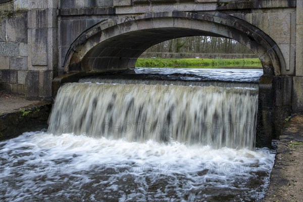 Water feature in the castle park, Ludwigslust, Mecklenburg-Vorpommern, Germany, Europe