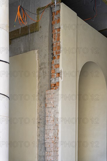 Damage to the building, construction site of the newly built Humboldt Forum, Berlin, Germany, Europe