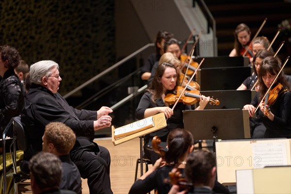 Farewell concert by Professor Mathias Breitschaft with the Rheinische Philharmonie State Orchestra in the Rhein-Mosel-HalleMusik-Institut Koblenz, Rhineland-Palatinate, Germany, Europe