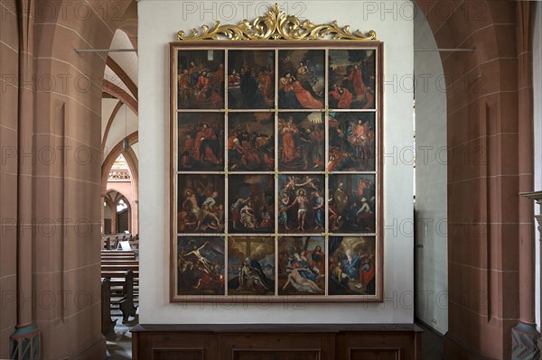 Lenten cloth, 17th century, St Martin's Church, Tauberbischofsheim, Baden-Wuerttemberg, Germany, Europe