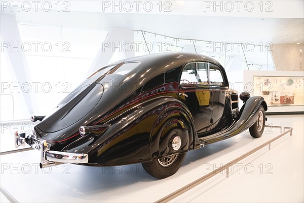 Mercedes-Benz 320 streamlined saloon from 1939, Mercedes-Benz Museum, Stuttgart, Baden-Wuerttemberg, Germany, Europe