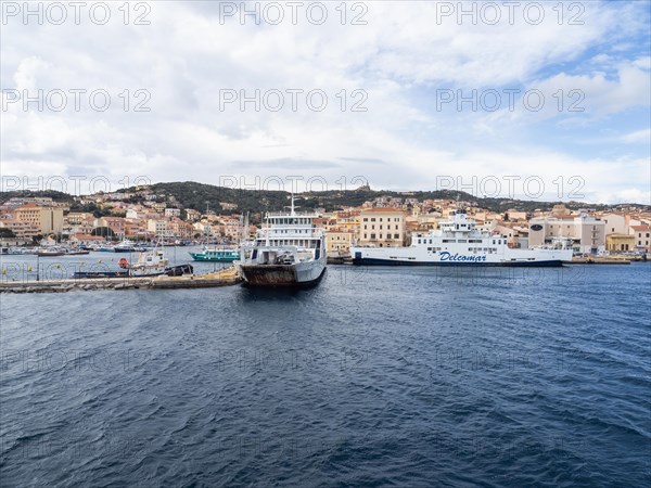 Maddalena harbour and town, Isola La Maddalena, Sardinia, Italy, Europe