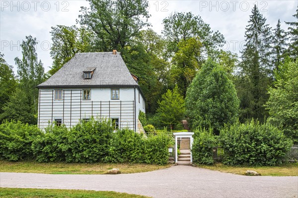 Goethe's Garden House in the Park on the Ilm, part of the UNESCO World Heritage Site in Weimar, Thuringia, Germany, since 1998, state 13 August 2020, Europe