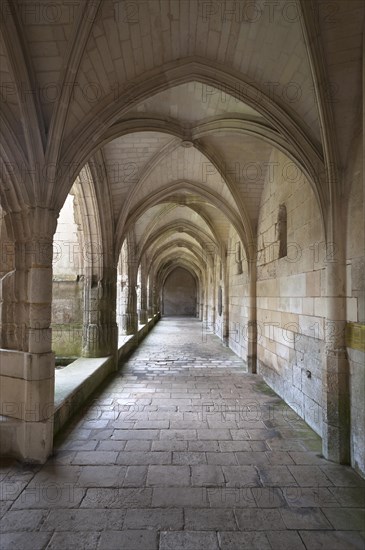 Cloister from1317, Notre Dame de l'Assomption Cathedral, Lucon, Vendee, France, Europe