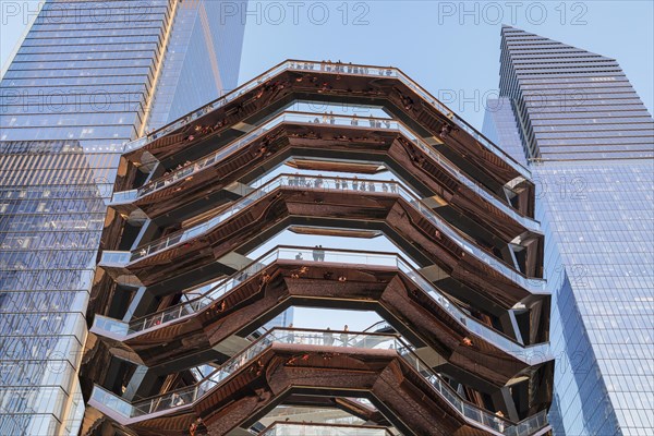 The Vessel, walk-in artwork by British designer Thomas Heatherwick, Hudson Yards, New York City, New York State, USA, New York City, New York, USA, North America