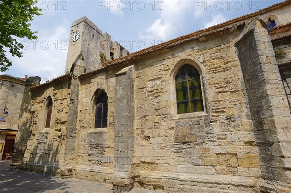 Church of Notre Dame des Sablons, Aigues-Mortes, Camargue, Gard, Languedoc-Roussillon, South of France, France, Europe