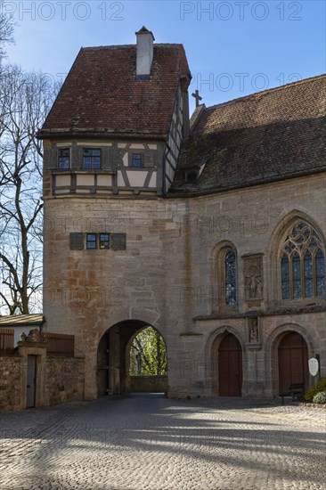 Klingentorbastei, Klingenschuett, historic town wall, Rothenburg ob der Tauber, Middle Franconia, Bavaria, Germany, Europe