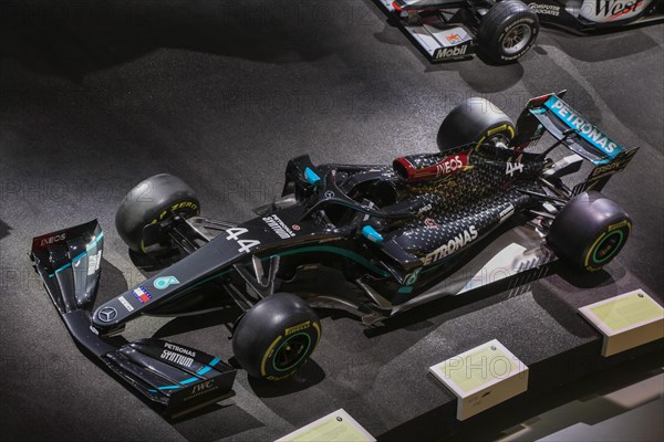 Sauber-Mercedes Group C racing sports car C9, Mercedes-Benz Museum, Stuttgart, Baden-Wuerttemberg, Germany, Europe