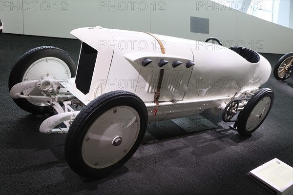 Benz 200 hp racing car Blitzen-Benz from 1909, Mercedes-Benz Museum, Stuttgart, Baden-Wuerttemberg, Germany, Europe