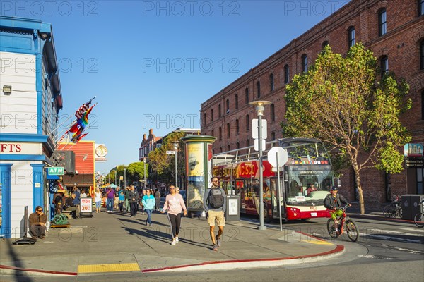 Street scene on Jefferson Street, San Francisco, California, USA, San Francisco, California, USA, North America