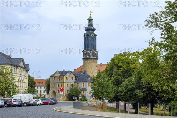 The Weimar City Palace complex, also known as the Residential Palace, and the detached ensemble of the Bastille have been part of the UNESCO World Heritage Site since 1998, Weimar, Thuringia, Germany, status 13 August 2020, Europe
