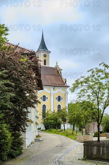 Late Baroque parish church of St Peter and Paul from 1727 in Buxheim, Unterallgaeu district, Upper Swabia, Bavaria, Germany, Europe
