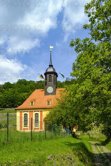 The Weinbergkirche Pillnitz a baroque church in the royal vineyard of Pillnitz, Dresden, Saxony, Germany, Europe