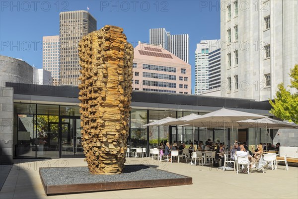 Cafe in the Sculpture Garden, Museum of Modern Art, San Francisco, California, USA, San Francisco, California, USA, North America