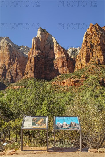 Court of Patriarchs, Zion National Park, Colorado Plateau, Utah, USA, Zion National Park, Utah, USA, North America