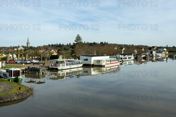 Briare, Marina near Canal bridge, Loiret department, Centre-Val de Loire, France, Europe