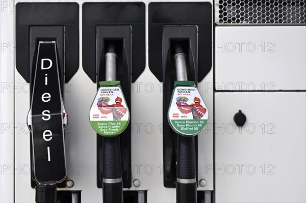 Diesel and unleaded petrol pump