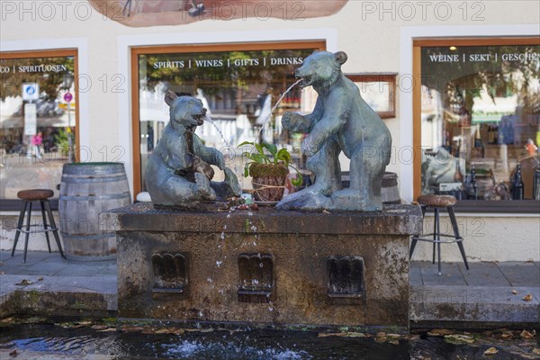 Baerenbrunnen, Garmisch district, Garmisch-Partenkirchen, Werdenfelser Land, Upper Bavaria, Bavaria, Germany, Europe