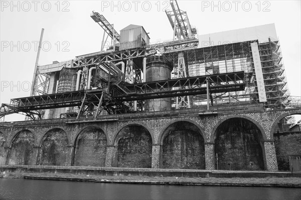 Solvay chemical plant for the production of bicarbonate and carbonate of soda or sodium carbonate, Dombasle-sur-Meurthe, Meurthe-et-Moselle department, Lorraine, Grand Est region, France, Europe