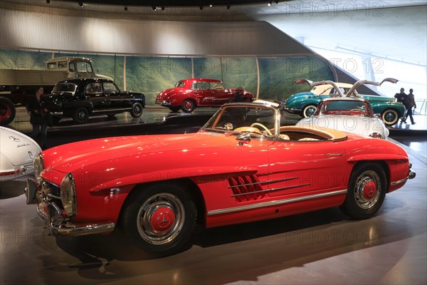 Mercedes-Benz 300 SL Roadster, Mercedes-Benz Museum, Stuttgart, Baden-Wuerttemberg, Germany, Europe