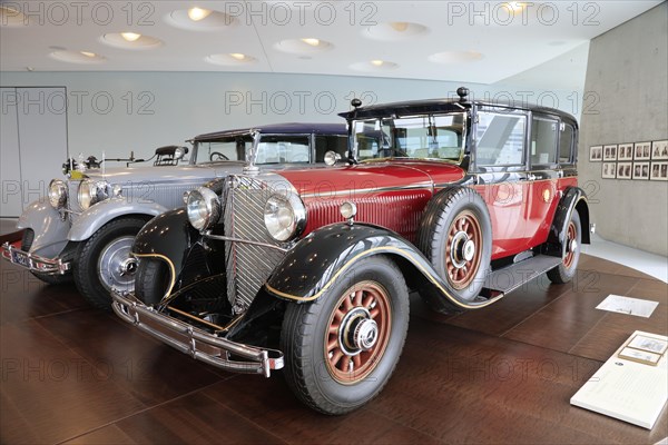 Mercedes-Benz 770 Grand Mercedes Pullman limousine for the Japanese Emperor Hirohito, Mercedes-Benz Museum, Stuttgart, Baden-Wuerttemberg, Germany, Europe