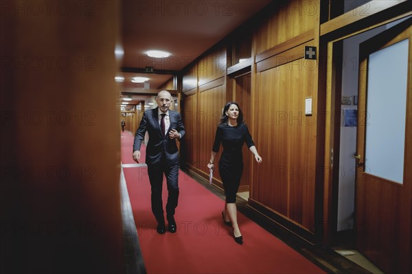 (L-R) Annalena Baerbock (Alliance 90/The Greens), Federal Foreign Minister, meets Ayman Safadi, Foreign Minister of Jordan, for talks in Berlin, 16 April 2024 / Photographed on behalf of the Federal Foreign Office