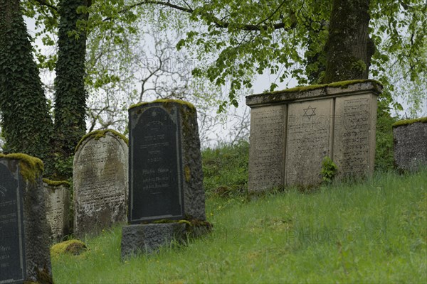 Jewish cemetery in Schwaebisch Hall, Jews, Jewish, Jewish star, grave, graves, Schwaebisch Hall, Kochertal, Kocher, Hohenlohe, Heilbronn-Franken, Baden-Wuerttemberg, Germany, Europe