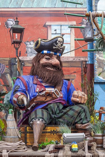 Pirate, decoration, figure at the Bremen Easter Fair, Buergerweide, Bremen, Germany, Europe