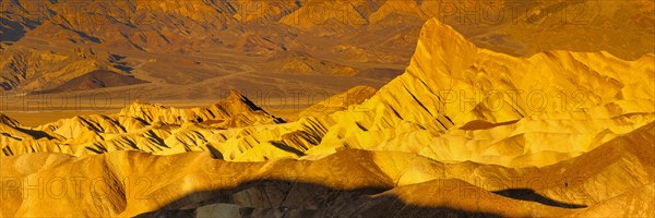 Zabriskie Point at sunrise, Death Valley National Park, California, USA, Death Valley National Park, California, USA, North America