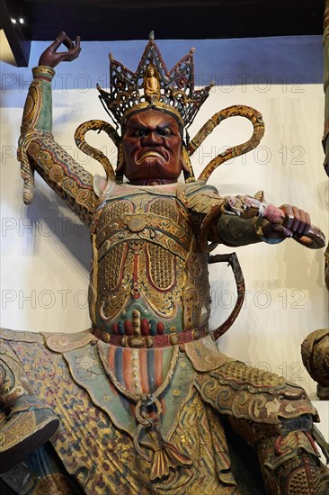 Jade Buddha Temple, Buddha, Puxi, Shanghai, Shanghai Shi, China, Colourful and expressive mythological figure, possibly from a legend, Shanghai, People's Republic of China, Asia