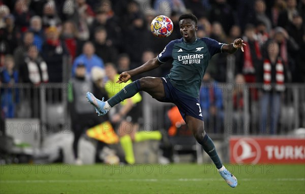 Bukayo Saka FC Arsenal (07) Action on the ball, Allianz Arena, Munich, Bavaria, Germany, Europe