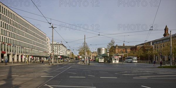 Main railway station with bus station and tram stops in Bremen, Hanseatic city, state of Bremen, Germany, Europe