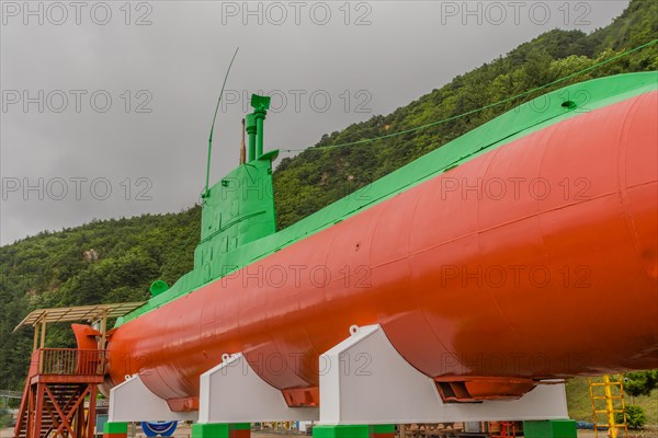 North Korean submarine on display at Unification Park in Gangneung, South Korea, Asia