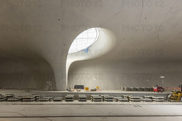 Open construction site days at the new main railway station. 115, 000 visitors visit the billion-euro Stuttgart 21 project and the gutted Bonatzbau, the new underground railway station. The opening of the new through station is planned for December 2025. Stuttgart, Baden-Wuerttemberg, Germany, Europe