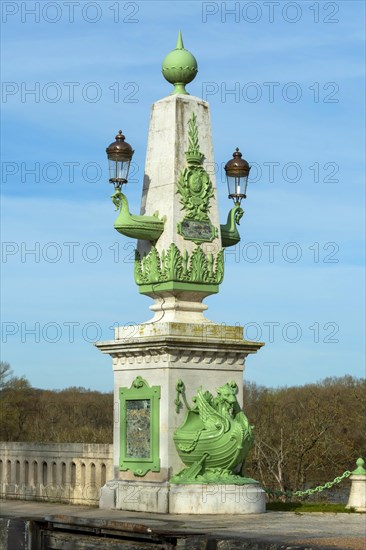 Briare, Canal bridge built by Gustave Eiffel, lateral canal to the Loire above the Loire river, Loiret department, Centre-Val de Loire, France, Europe