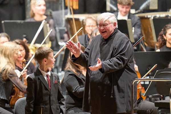 Farewell concert by Professor Mathias Breitschaft with the Rheinische Philharmonie State Orchestra in the Rhein-Mosel-HalleMusik-Institut Koblenz, Rhineland-Palatinate, Germany, Europe