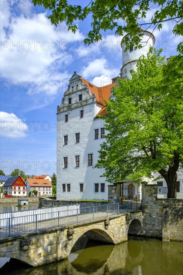 Schoenfeld Castle, also known as Germany's Castle of Magic, a Renaissance palace in the Schoenfeld highlands near Dresden, Saxony, Germany, Europe