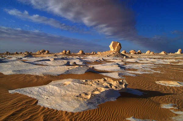 Egypt, White Desert, bizarre sandstone cliffs, Middle East, Africa