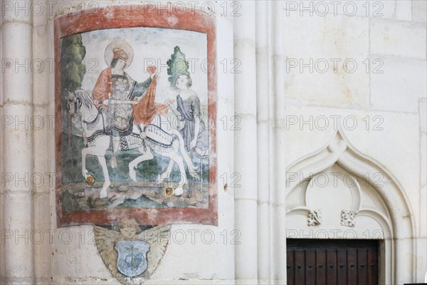 Frescoes, Basilica Basilique Saint-Nicolas-de-Port, Departement Meurthe-et-Moselle, Lorraine, Grand Est region, France, Europe