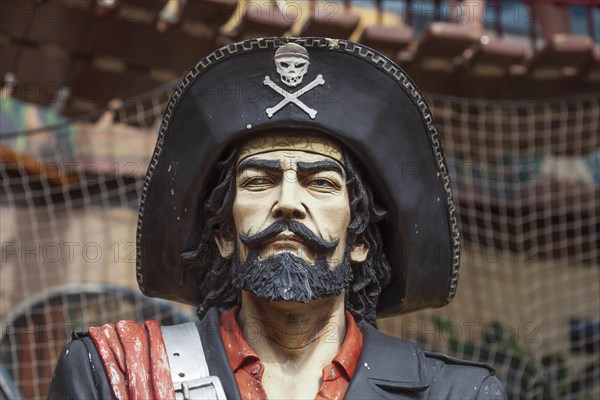 Pirate, decoration, figure at the Bremen Easter Fair, Buergerweide, Bremen, Germany, Europe