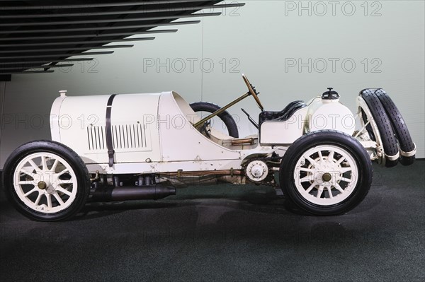 Benz Grand Prix racing car from 1908, Mercedes-Benz Museum, Stuttgart, Baden-Wuerttemberg, Germany, Europe