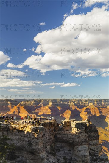 Tourists at Mather Point, South Rim, Grand Canyon National Park, Arizona, United States, USA, Grand Canyon, Arizona, USA, North America