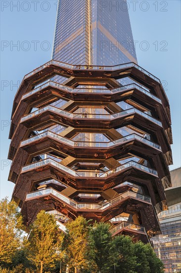 The Vessel, walk-in artwork by British designer Thomas Heatherwick, Hudson Yards, New York City, New York State, USA, New York City, New York, USA, North America