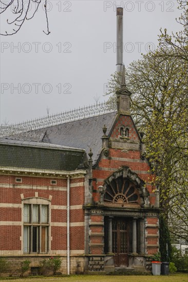 Historic factory building, Solvay chemical plant for the production of bicarbonate and carbonate of soda or sodium carbonate, Dombasle-sur-Meurthe, Departement Meurthe-et-Moselle, Lorraine, Grand Est region, France, Europe