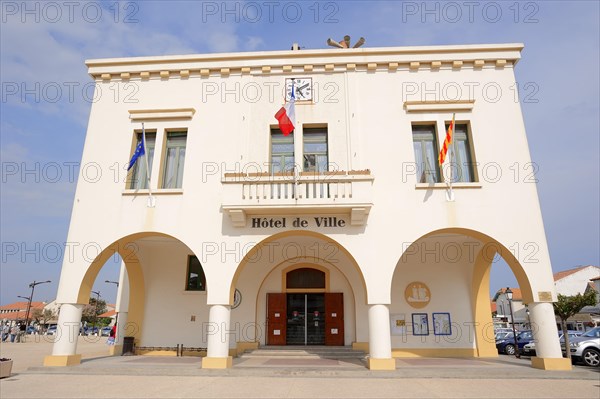Town Hall, Les Saintes-Maries-de-la-Mer, Camargue, Bouches-du-Rhone, Provence-Alpes-Cote d'Azur, South of France, France, Europe