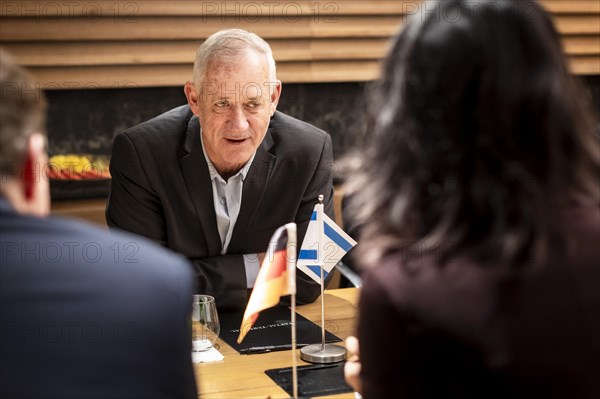 Annalena Baerbock (Alliance 90/The Greens), Federal Foreign Minister, photographed during a conversation with Benjamin Gantz, Minister and Member of the War Cabinet of the State of Israel, in Tel Aviv, 17 April 2024. Photographed on behalf of the Federal Foreign Office