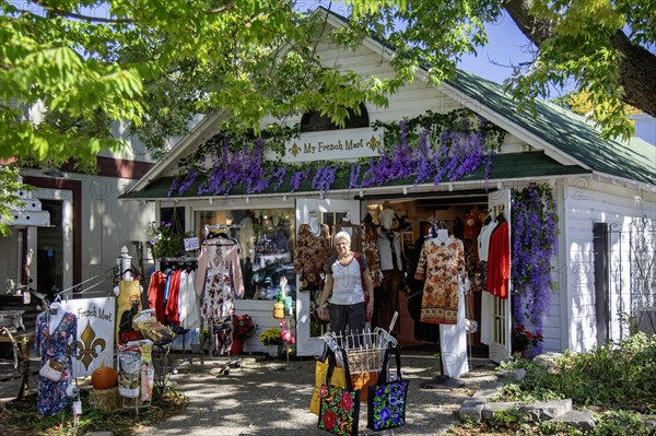 Saugatuck, Michigan, My French Mart, a clothing store in Saugatuck, offers clothing from France. Saugatuck, a town on the shore of Lake Michigan, thrives on tourism. The town has many art galleries, unique shops, and restaurants