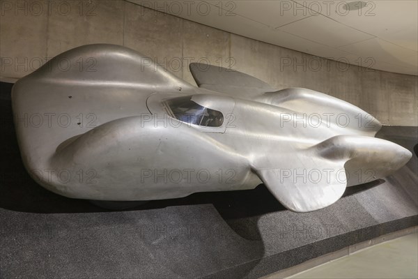 Mercedes-Benz world record car T 80 by Ferdinand Porsche, Mercedes-Benz Museum, Stuttgart, Baden-Wuerttemberg, Germany, Europe