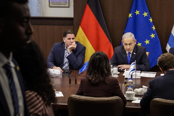 Annalena Baerbock (Alliance 90/The Greens), Federal Foreign Minister, photographed during a meeting with Benjamin Netanyahu, Prime Minister of the State of Israel, in Jerusalem, 17 April 2024. Photographed on behalf of the Federal Foreign Office