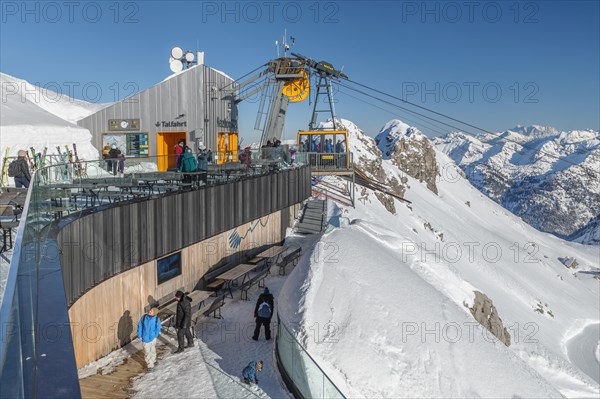 Summit station of the Nebelhornbahn (2224m) Oberstdorf, Allgaeu, Swabia, Bavaria, Germany, Oberstdorf, Bavaria, Germany, Europe